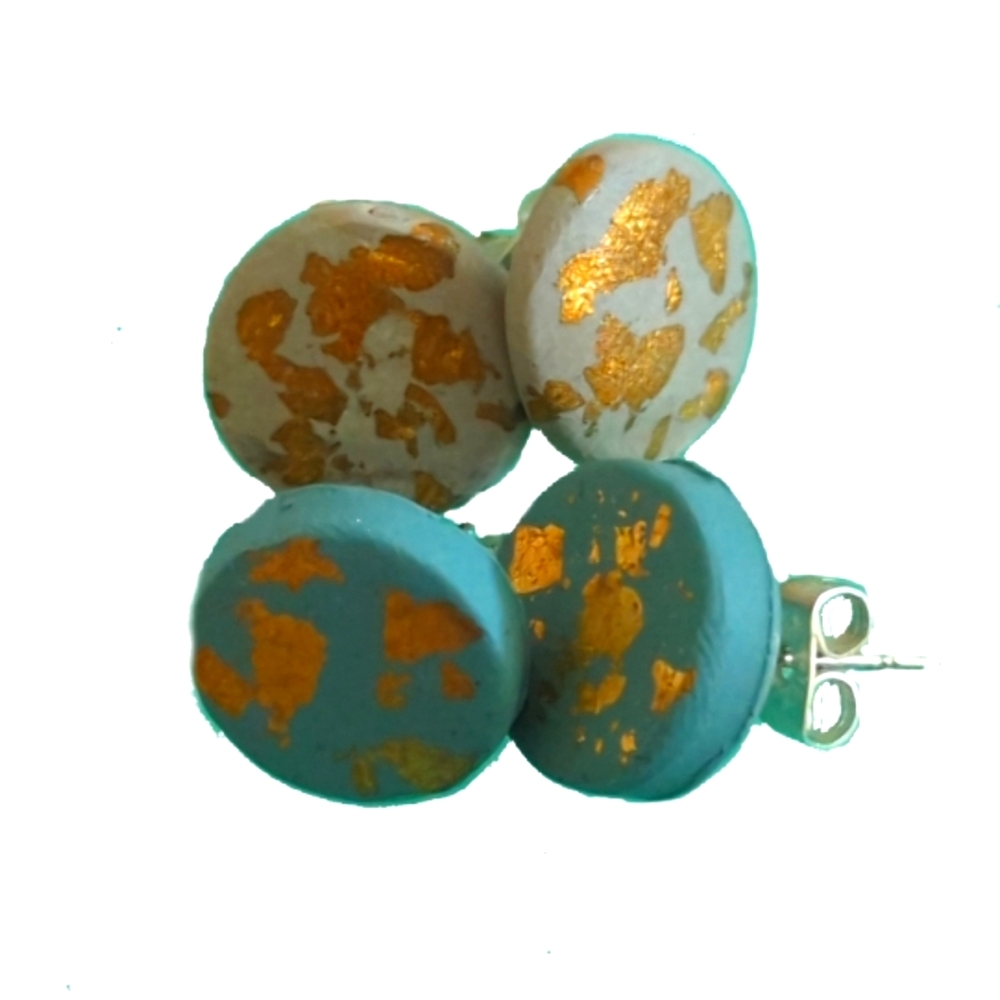2 Pair Clay Stud Earrings